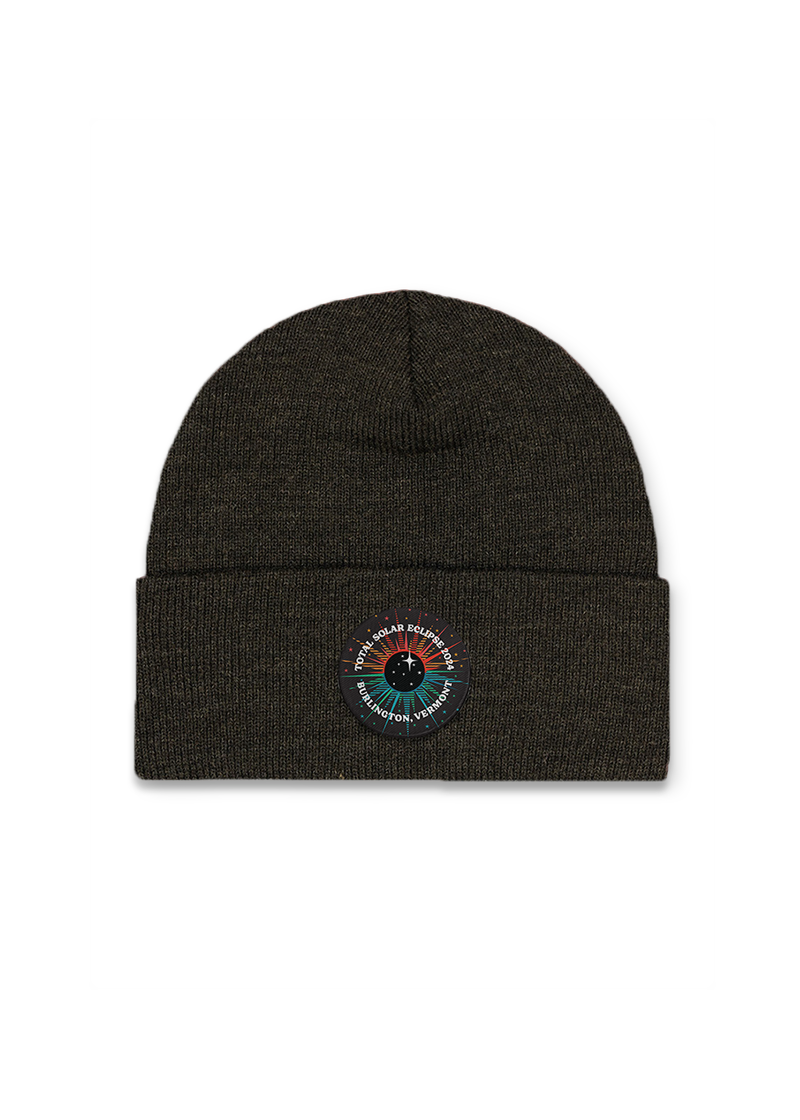 Solar Eclipse Cuffed Ribbed Beanie