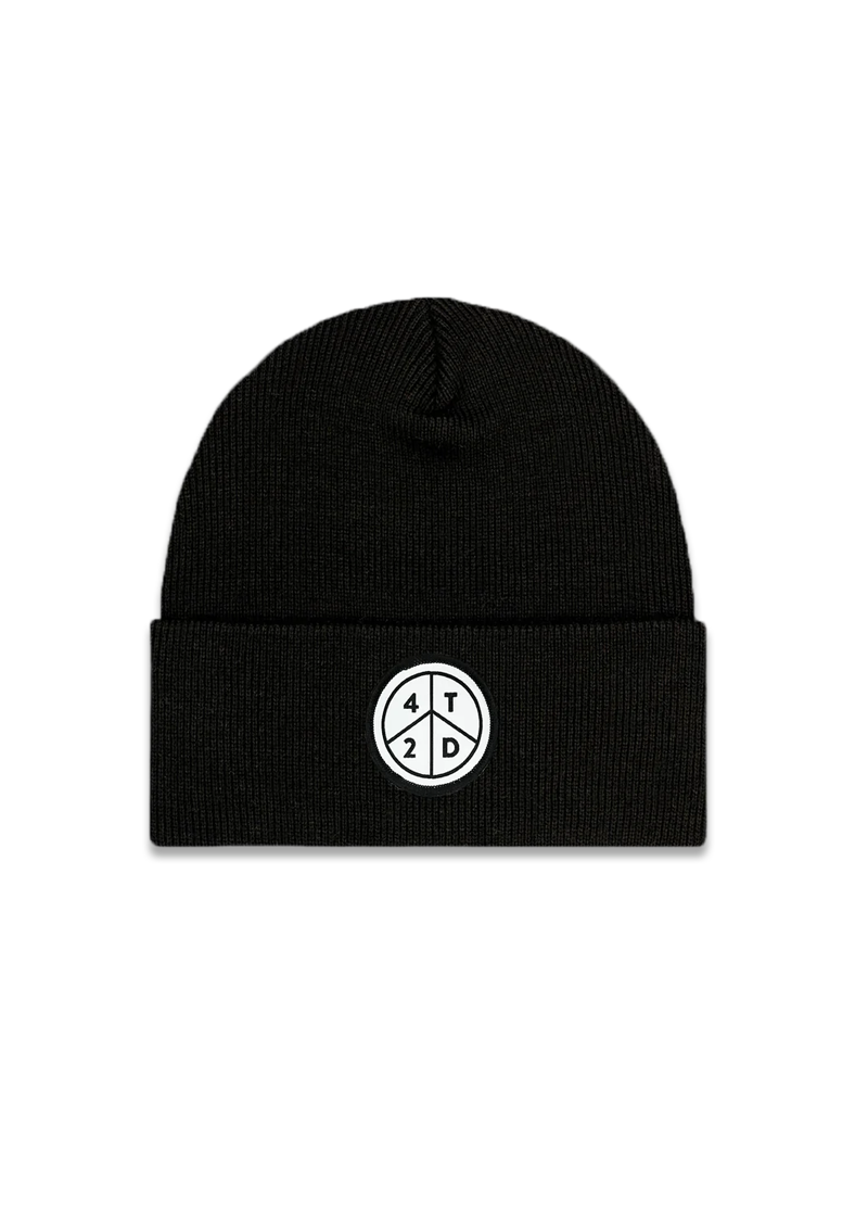 Peace Patch Ribbed Beanie