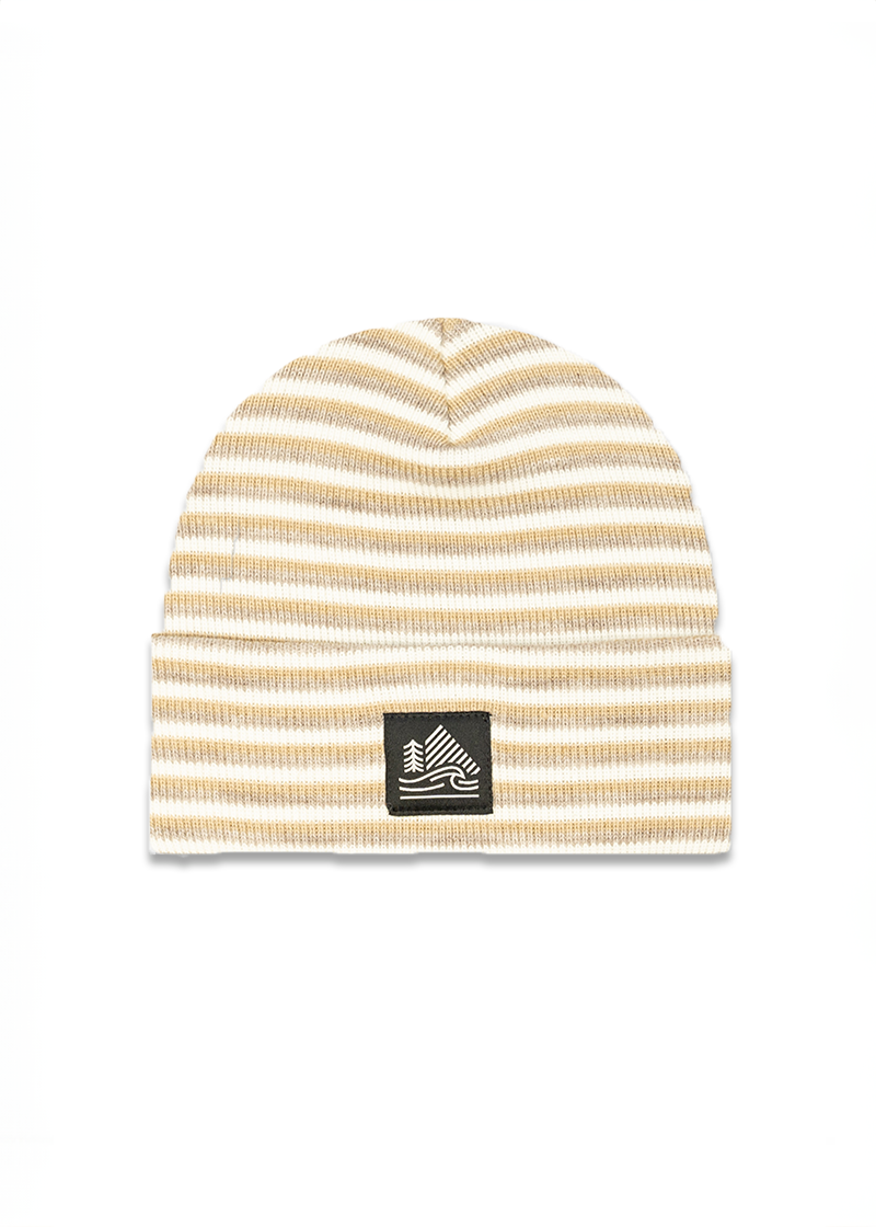 Striped Ribbed Cuffed Beanie